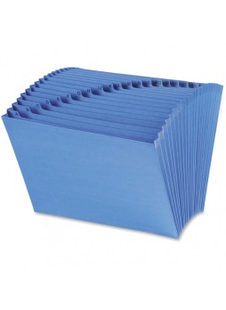 Smead Blue WaterShed/CutLess Expanding Files with Flap, Letter size, 21 pockets, Blue, Each
